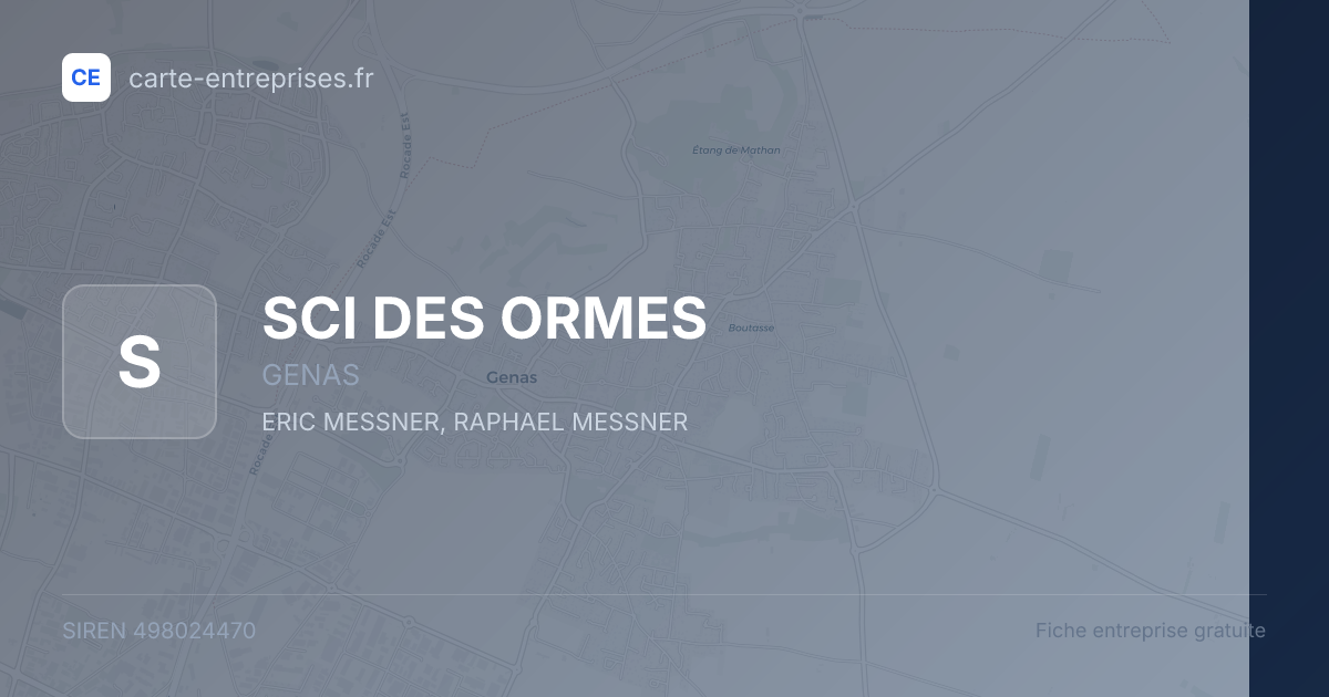 SCI DES ORMES — 498024470 — fiche entreprise