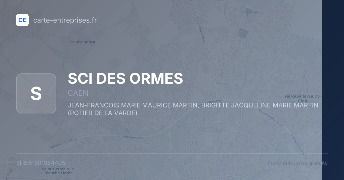SCI DES ORMES — 501984405 — fiche entreprise