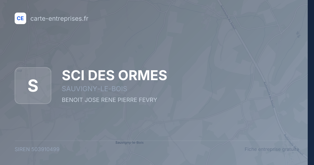 SCI DES ORMES — 503910499 — fiche entreprise
