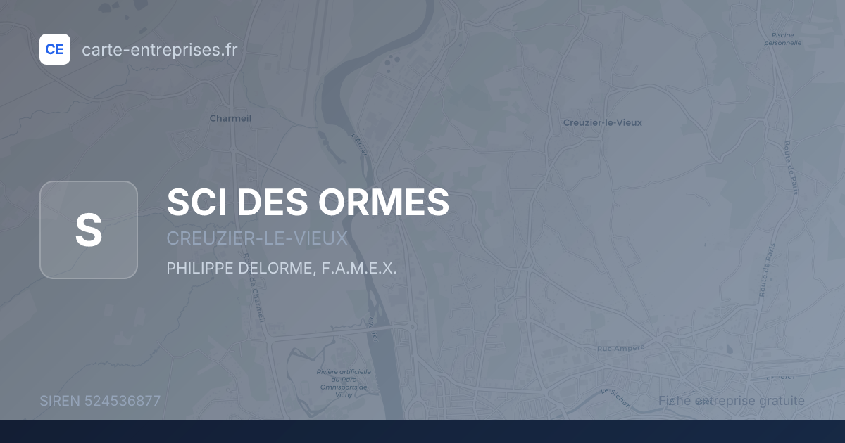 SCI DES ORMES — 524536877 — fiche entreprise