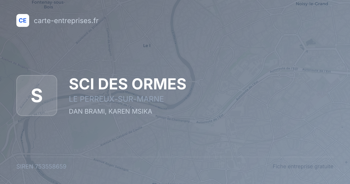 SCI DES ORMES — 753558659 — fiche entreprise
