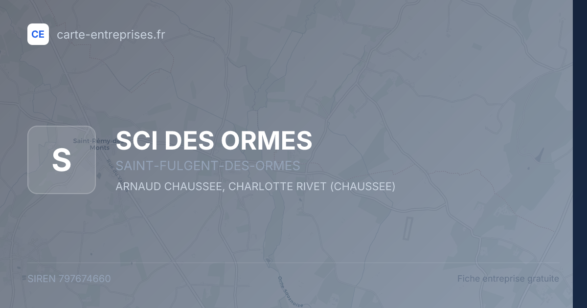 SCI DES ORMES — 797674660 — fiche entreprise