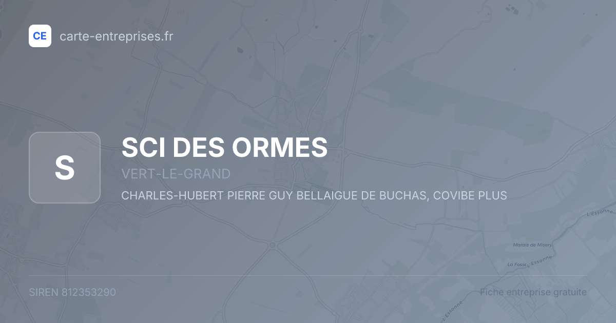 SCI DES ORMES — 812353290 — fiche entreprise