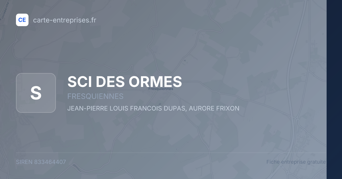 SCI DES ORMES — 833464407 — fiche entreprise