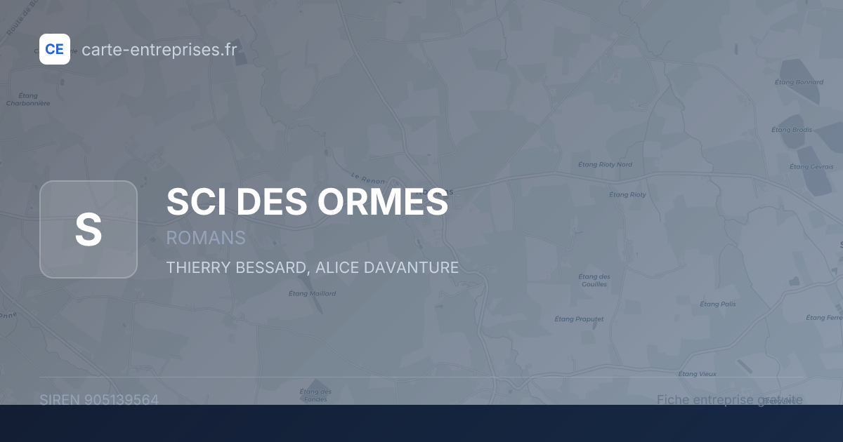 SCI DES ORMES — 905139564 — fiche entreprise