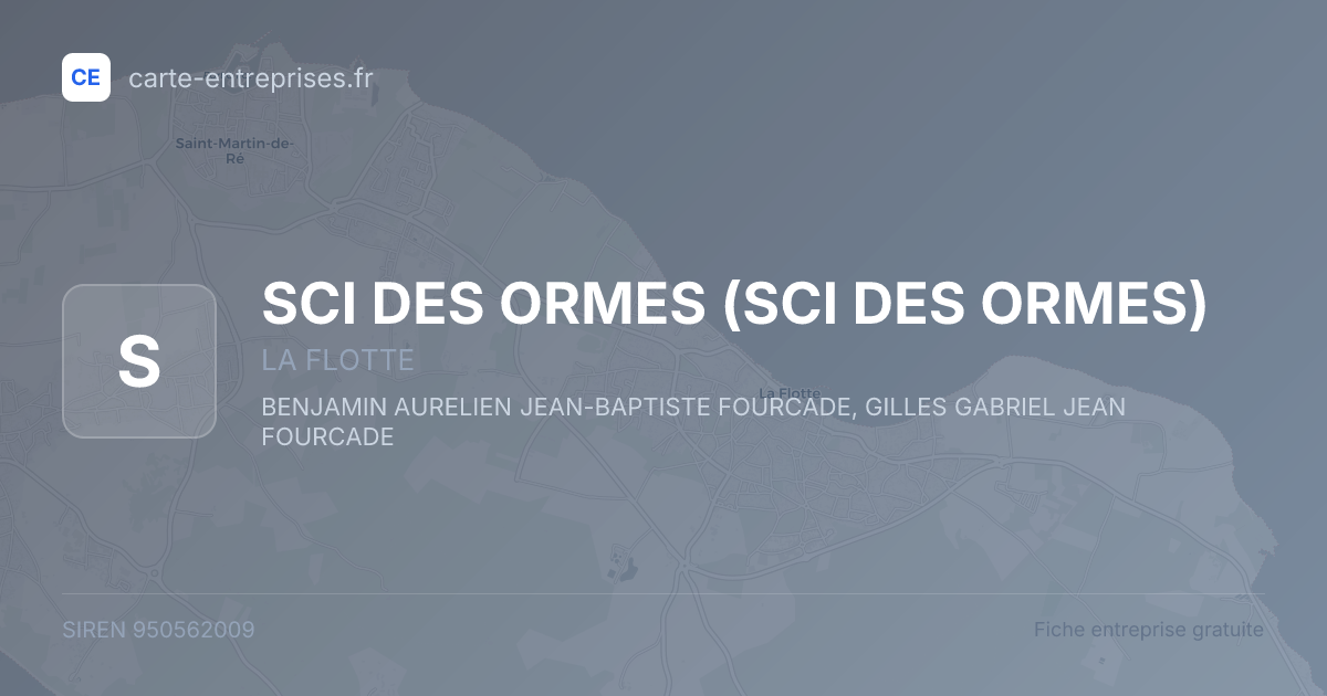 SCI DES ORMES — 950562009 — fiche entreprise