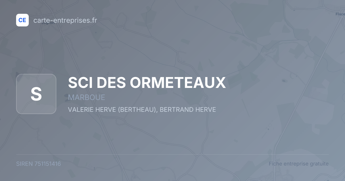 SCI DES ORMETEAUX — 751151416 — fiche entreprise