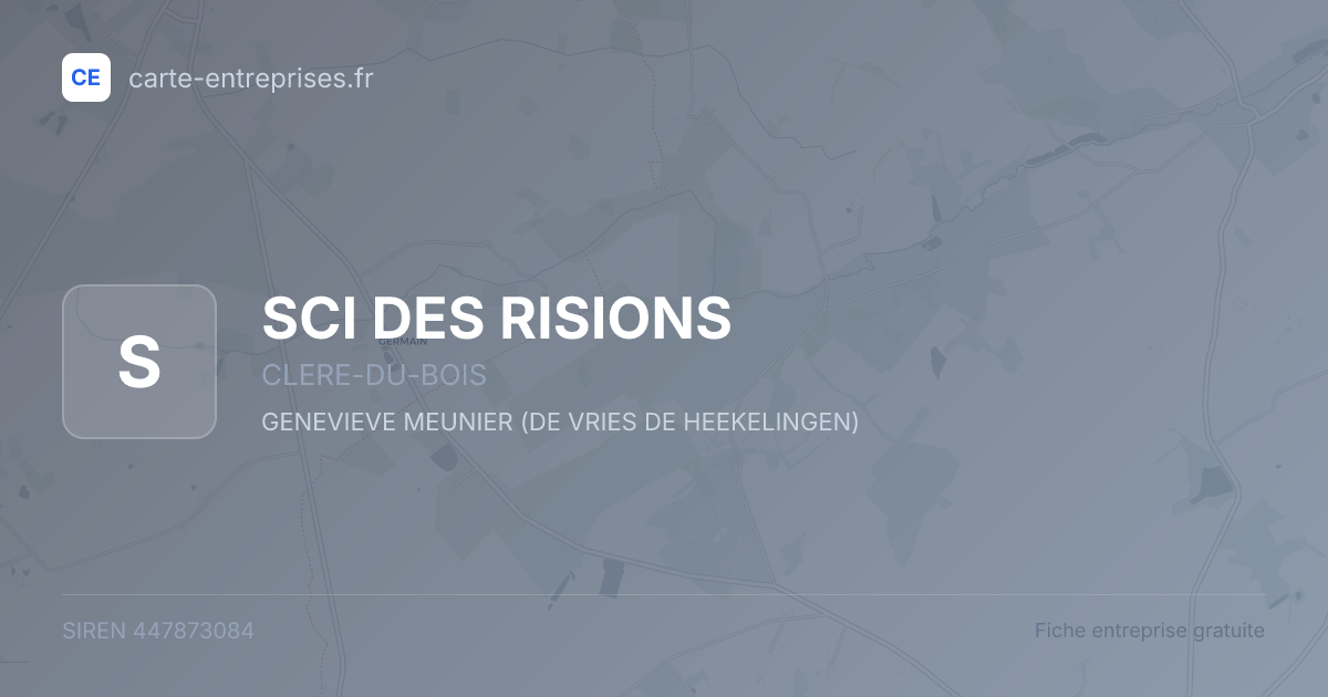 SCI DES RISIONS — 447873084 — fiche entreprise