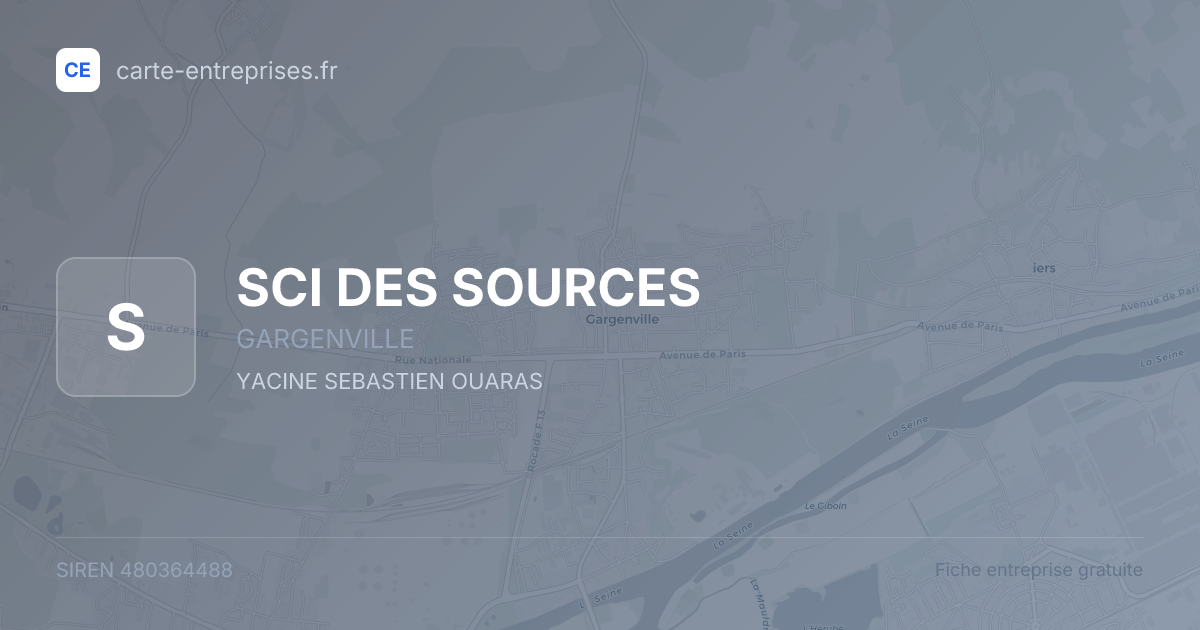 SCI DES SOURCES — 480364488 — fiche entreprise