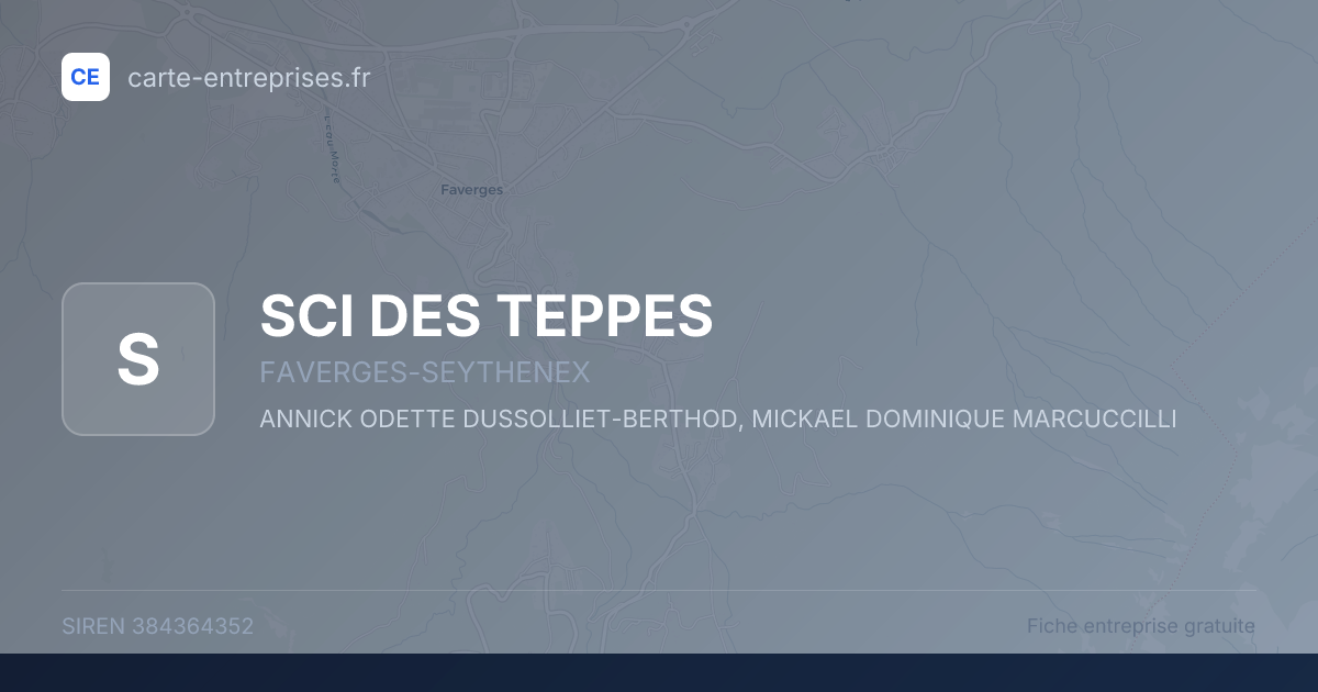 SCI DES TEPPES — 384364352 — fiche entreprise