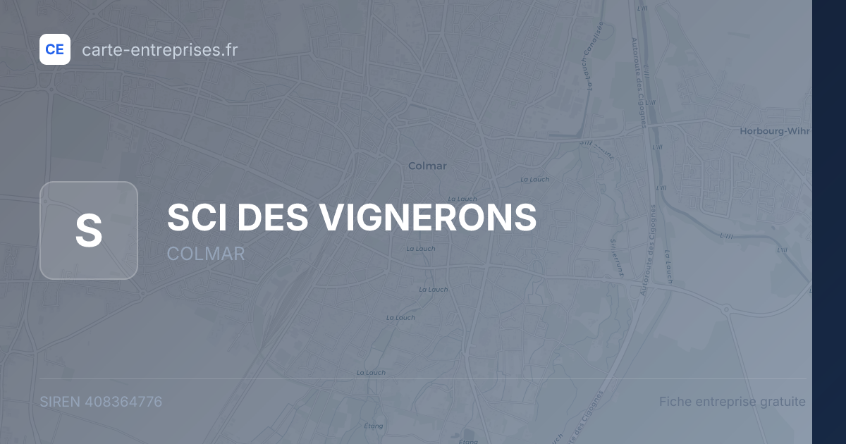 SCI DES VIGNERONS — 408364776 — fiche entreprise