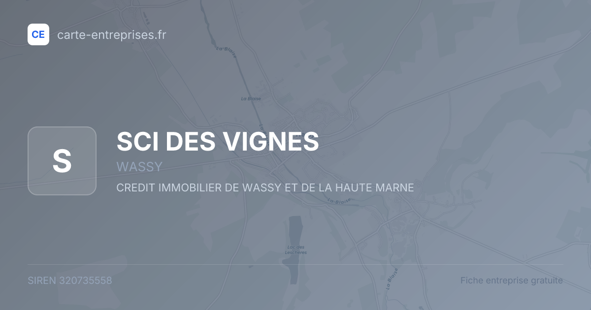 SCI DES VIGNES — 320735558 — fiche entreprise