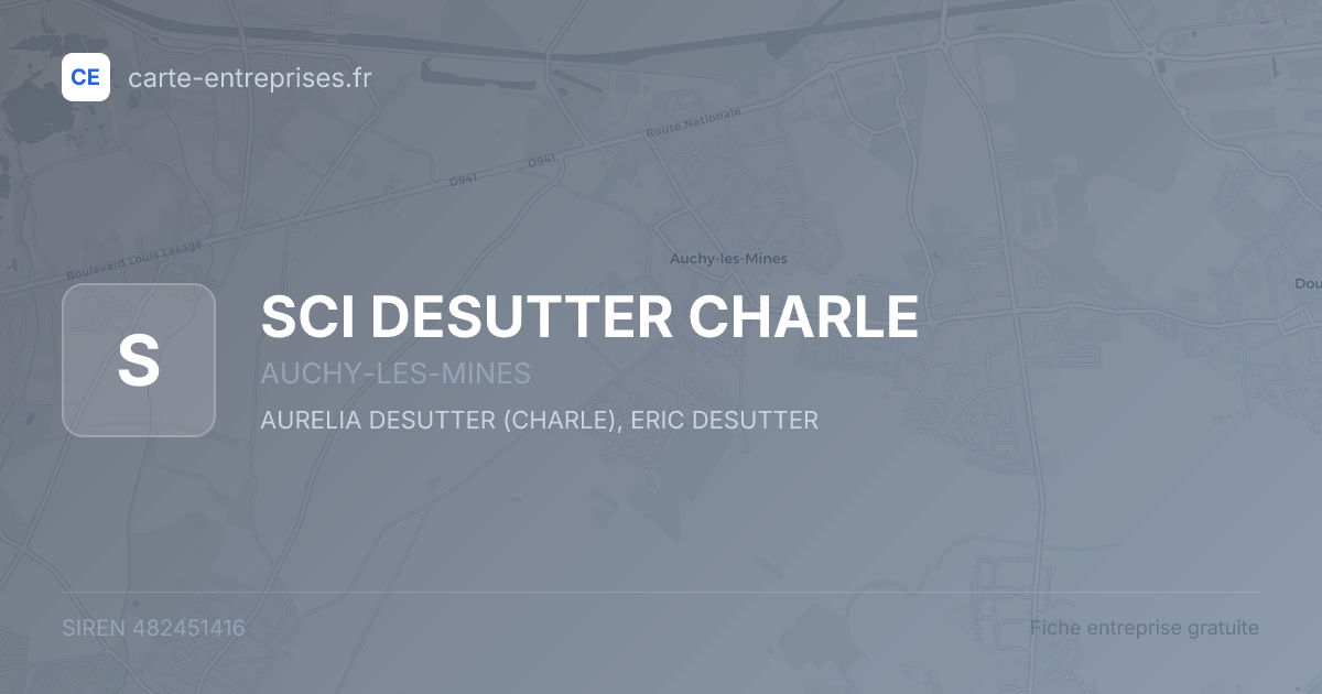 SCI DESUTTER CHARLE — 482451416 — fiche entreprise