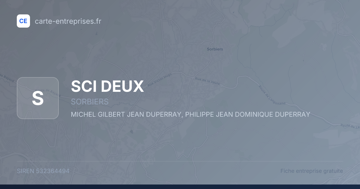 SCI DEUX — 532364494 — fiche entreprise