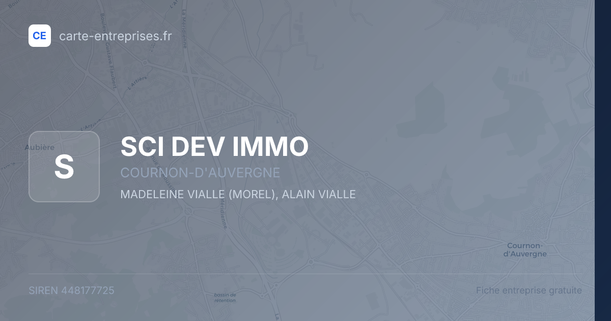 SCI DEV IMMO — 448177725 — fiche entreprise