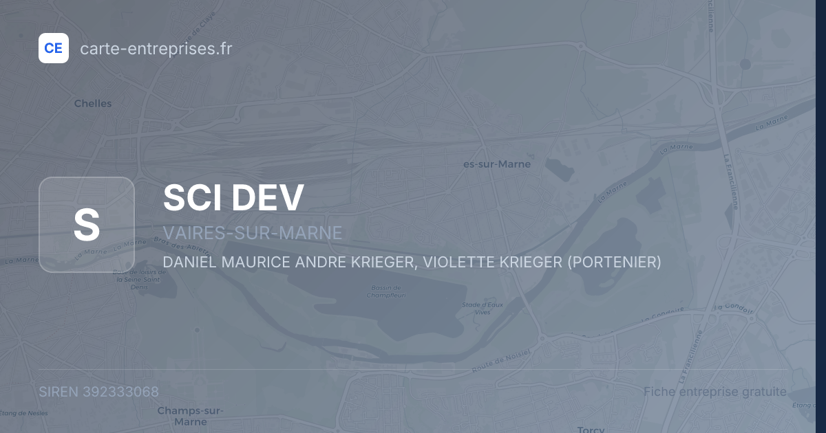SCI DEV — 392333068 — fiche entreprise