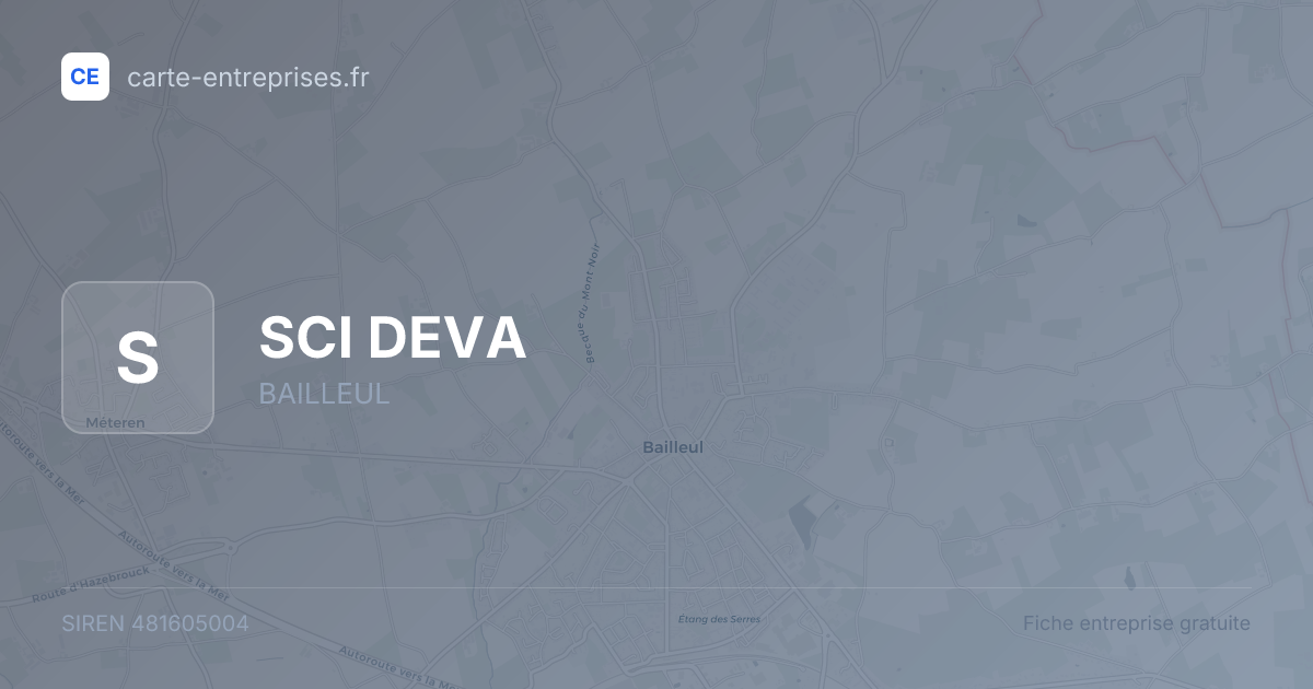 SCI DEVA — 481605004 — fiche entreprise