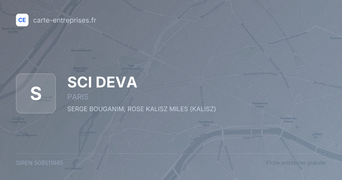 SCI DEVA — 509511945 — fiche entreprise