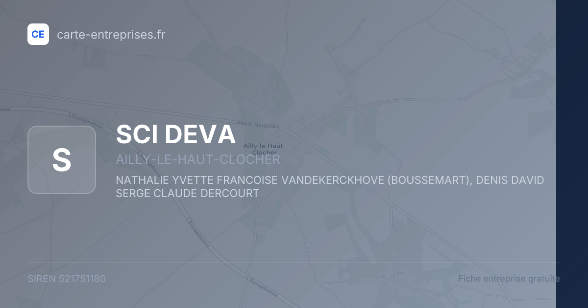 SCI DEVA — 521751180 — fiche entreprise