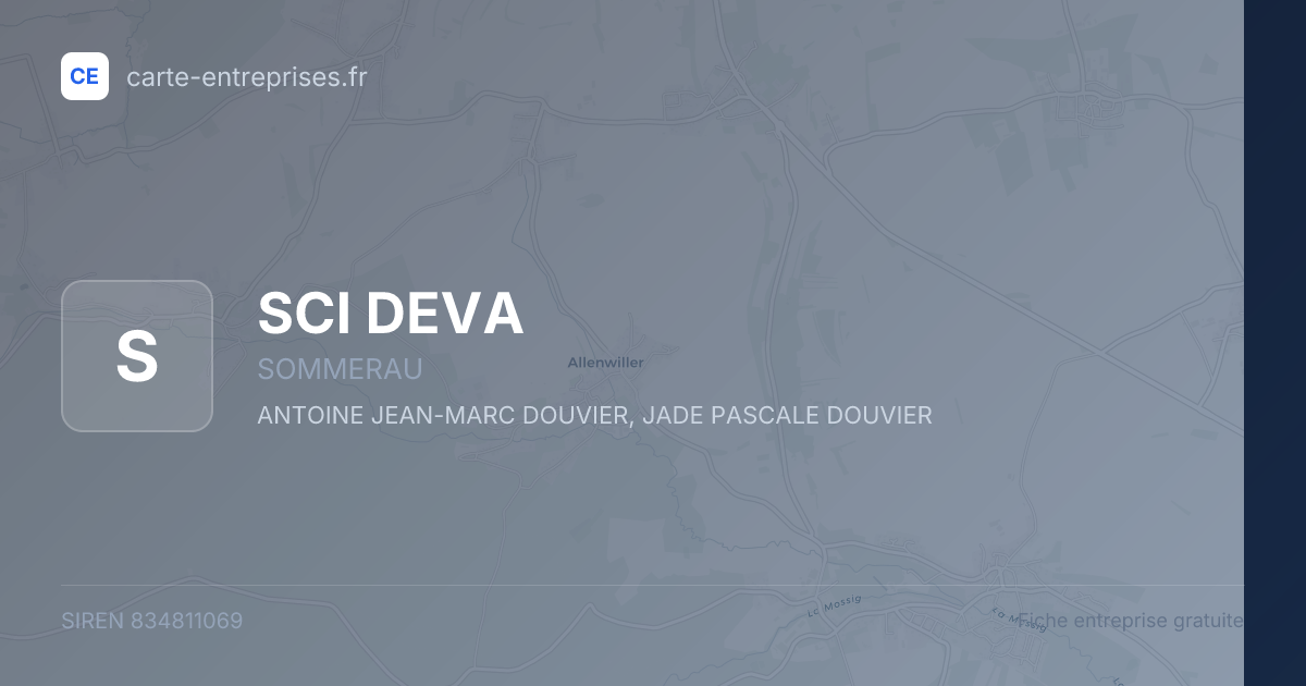 SCI DEVA — 834811069 — fiche entreprise