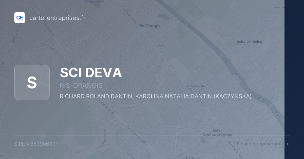 SCI DEVA — 850906991 — fiche entreprise