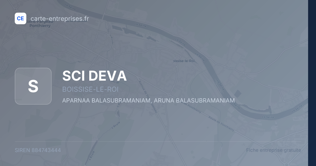 SCI DEVA — 884743444 — fiche entreprise