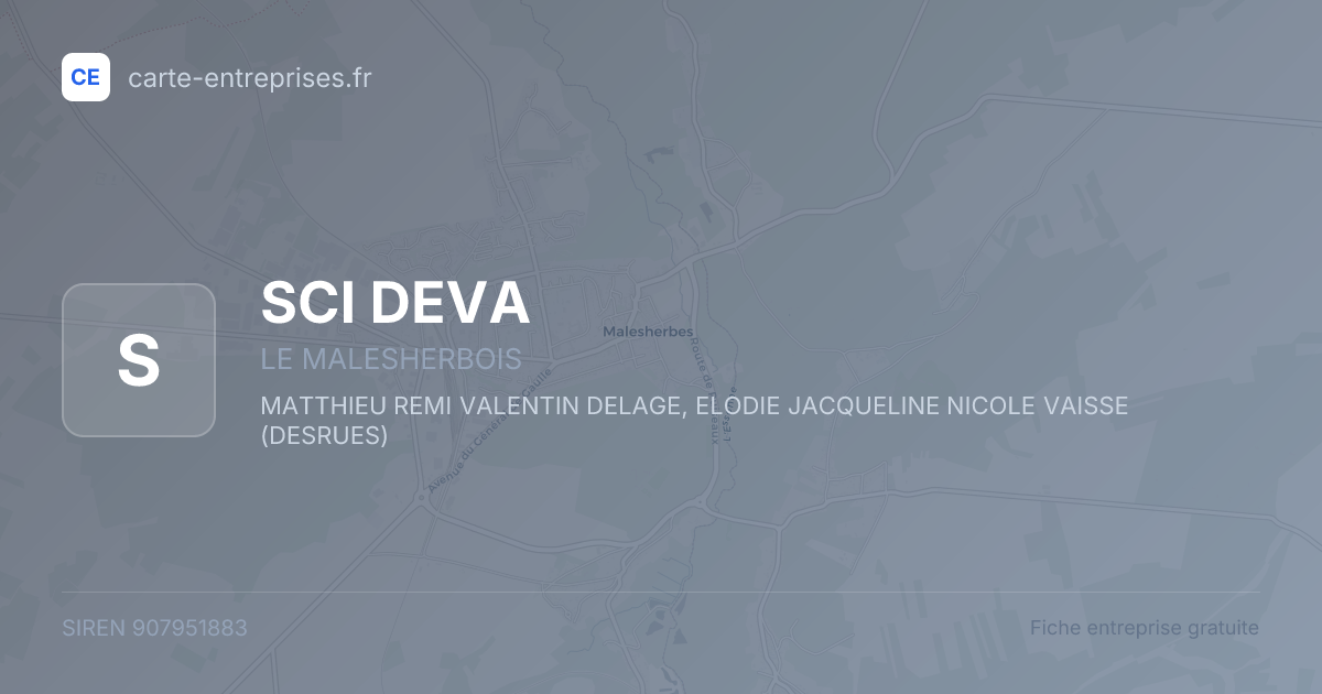 SCI DEVA — 907951883 — fiche entreprise