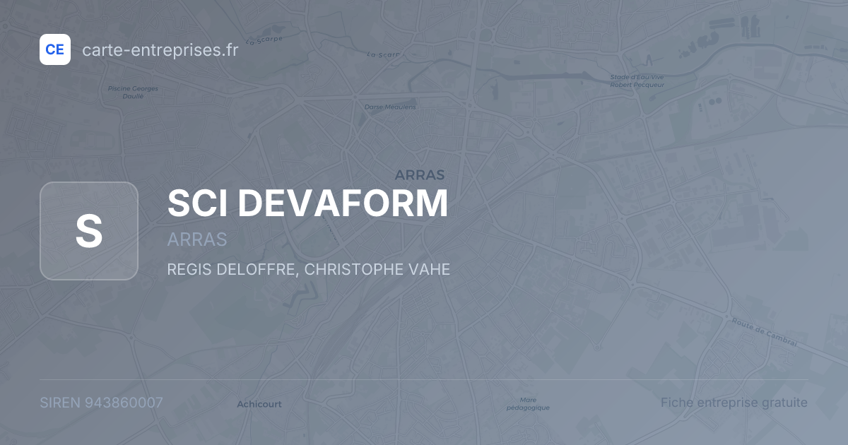 SCI DEVAFORM — 943860007 — fiche entreprise