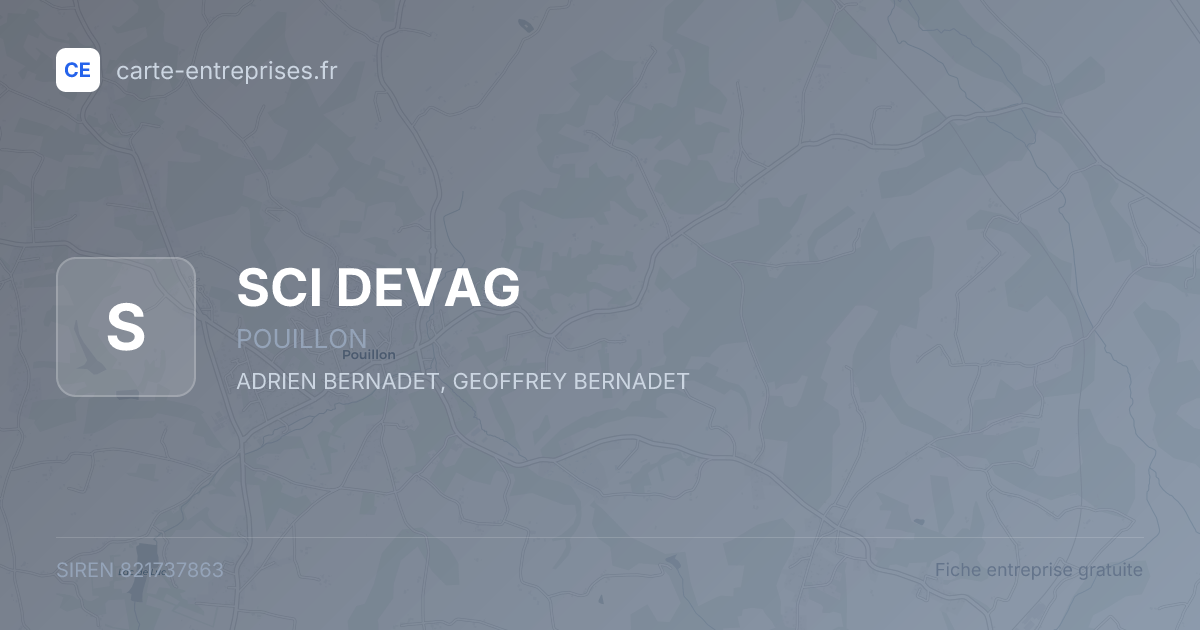 SCI DEVAG — 821737863 — fiche entreprise