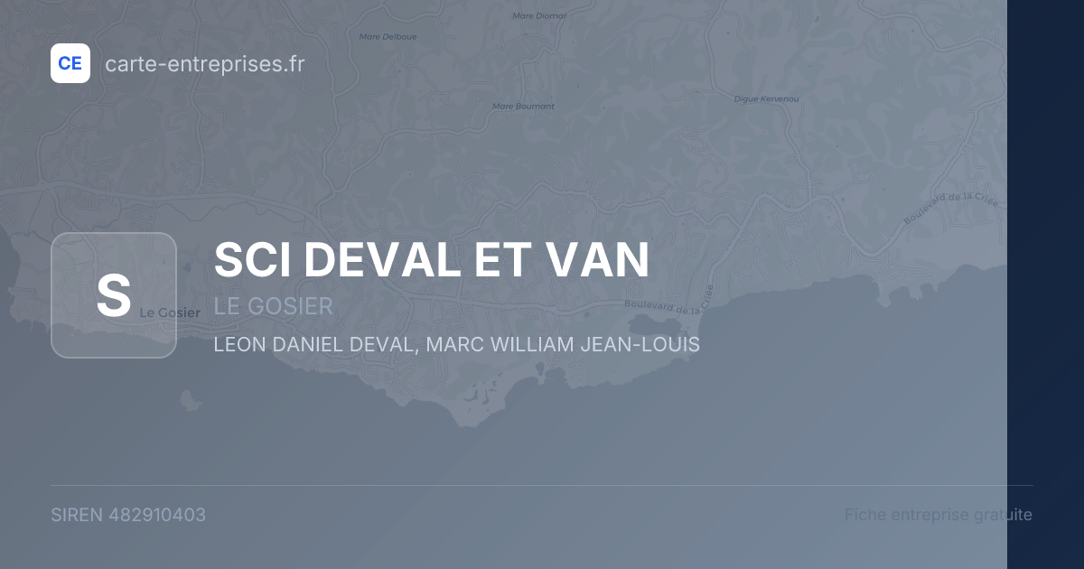 SCI DEVAL ET VAN — 482910403 — fiche entreprise