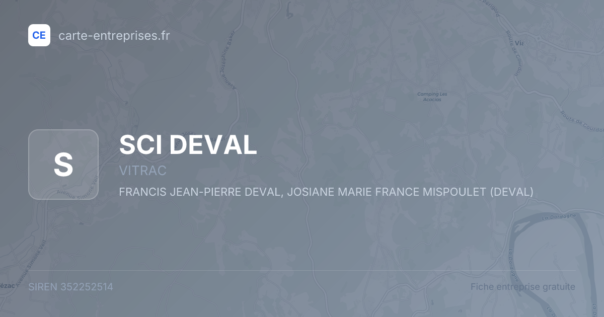 SCI DEVAL — 352252514 — fiche entreprise