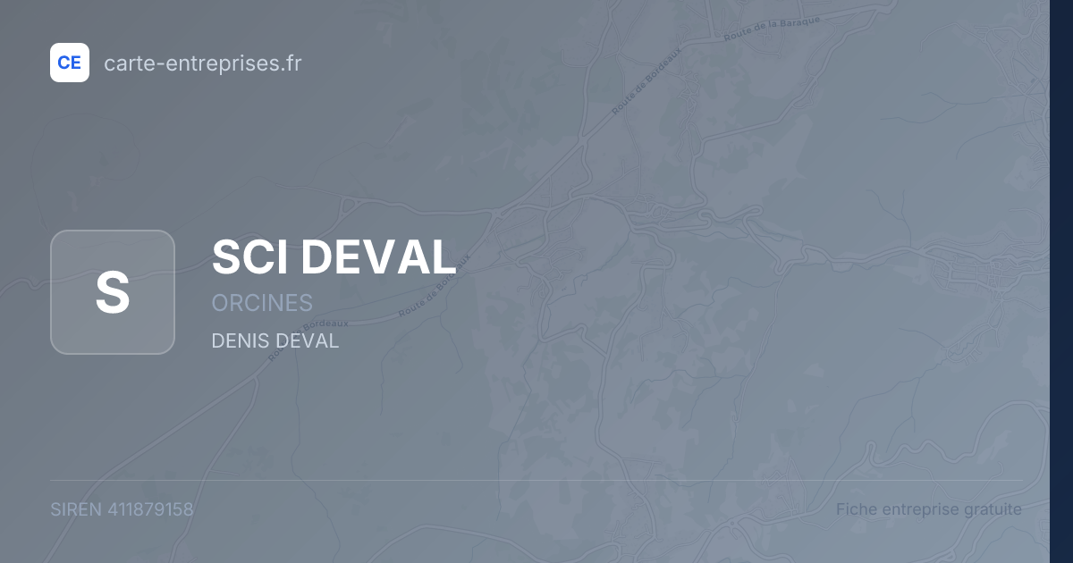 SCI DEVAL — 411879158 — fiche entreprise