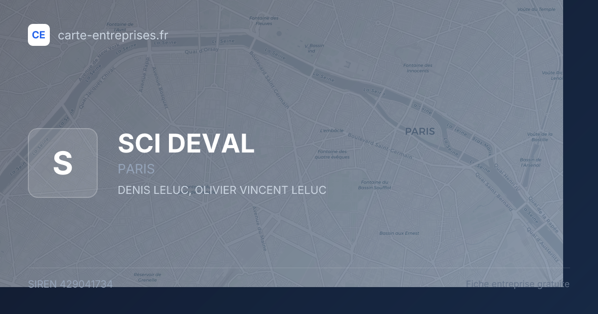 SCI DEVAL — 429041734 — fiche entreprise