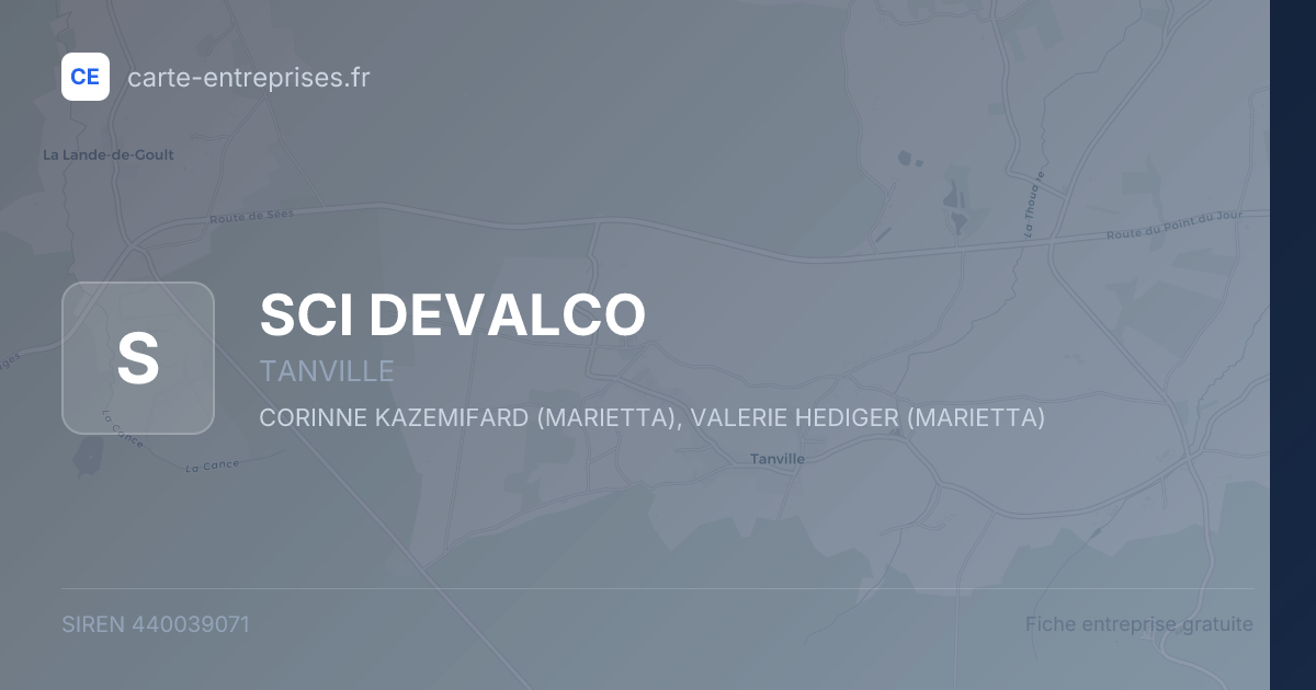 SCI DEVALCO — 440039071 — fiche entreprise