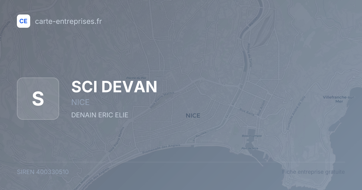 SCI DEVAN — 400330510 — fiche entreprise