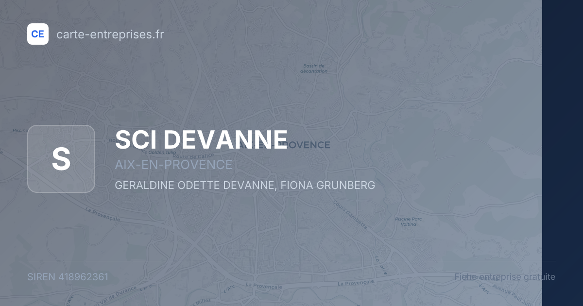 SCI DEVANNE — 418962361 — fiche entreprise