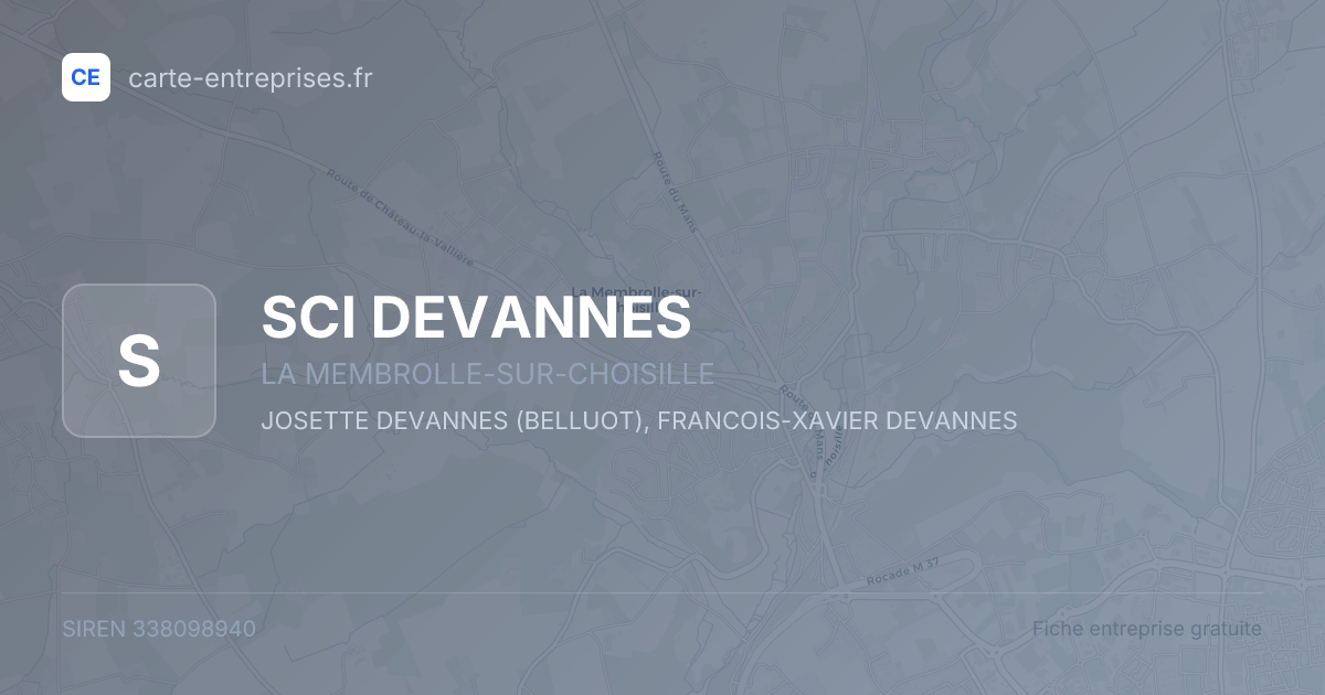 SCI DEVANNES — 338098940 — fiche entreprise