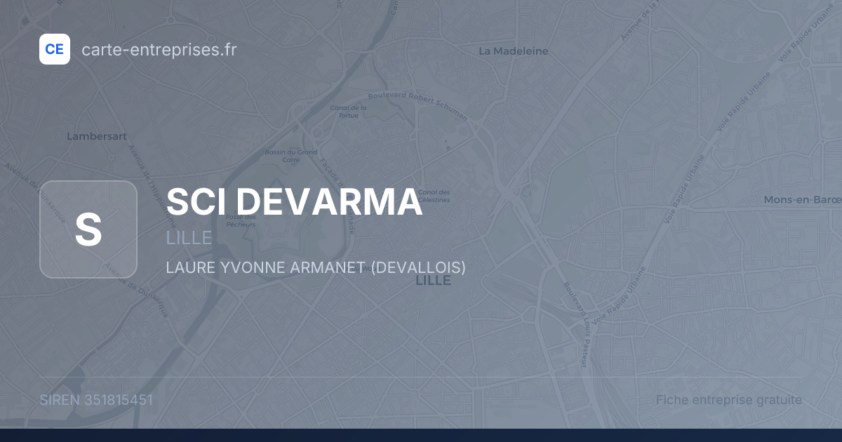 SCI DEVARMA — 351815451 — fiche entreprise