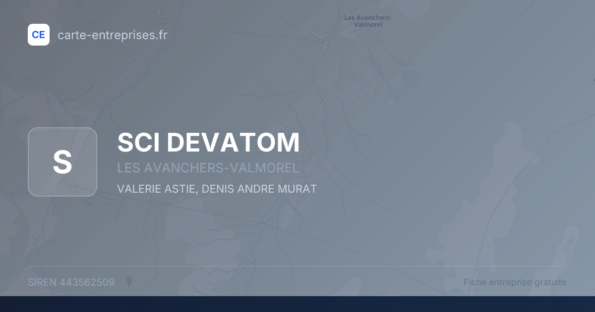 SCI DEVATOM — 443562509 — fiche entreprise