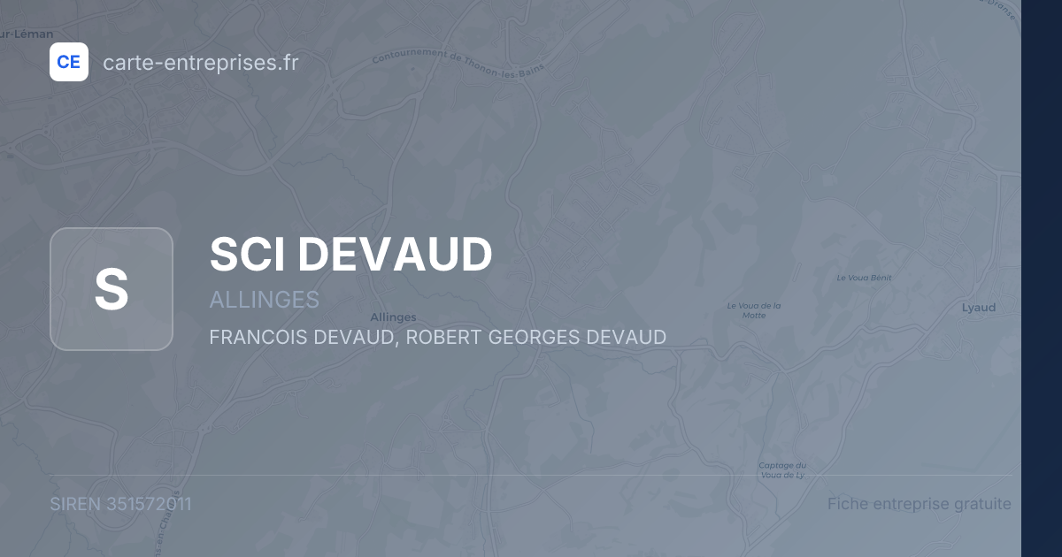 SCI DEVAUD — 351572011 — fiche entreprise