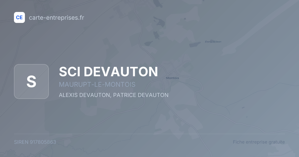 SCI DEVAUTON — 917805863 — fiche entreprise
