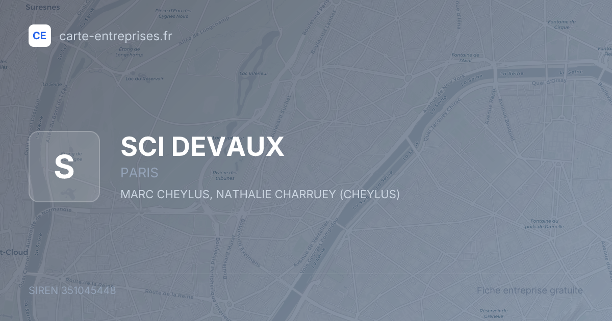 SCI DEVAUX — 351045448 — fiche entreprise
