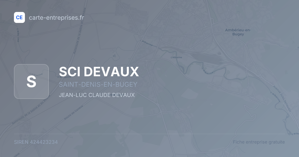 SCI DEVAUX — 424423234 — fiche entreprise