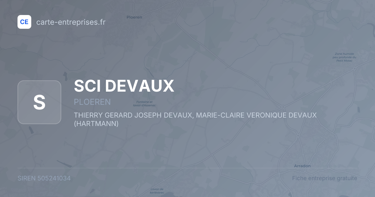 SCI DEVAUX — 505241034 — fiche entreprise
