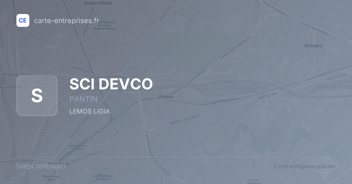 SCI DEVCO — 381034321 — fiche entreprise