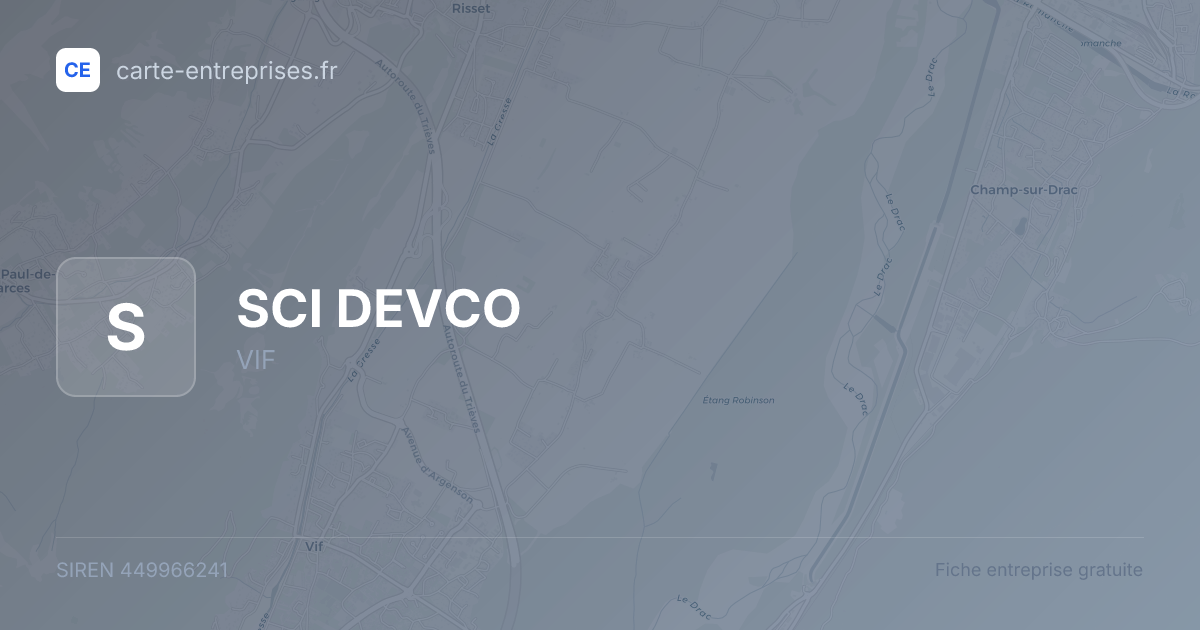 SCI DEVCO — 449966241 — fiche entreprise