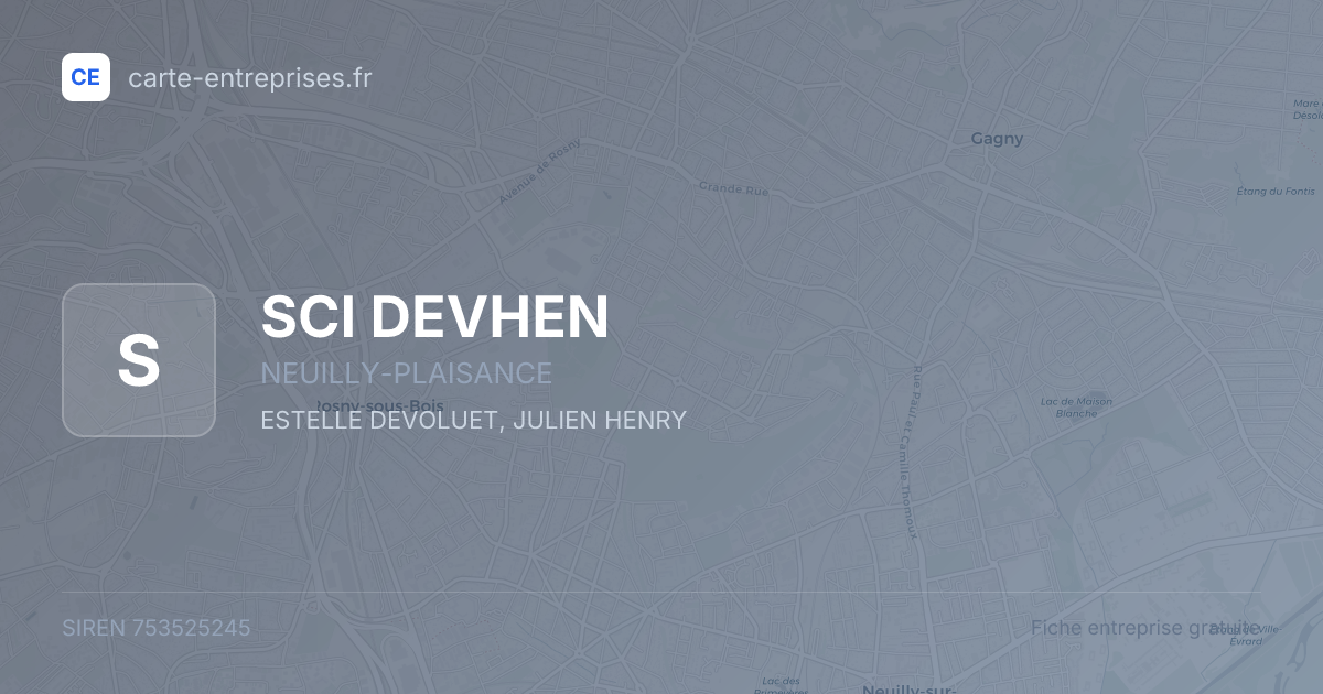 SCI DEVHEN — 753525245 — fiche entreprise