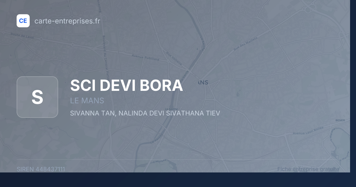 SCI DEVI BORA — 448437111 — fiche entreprise