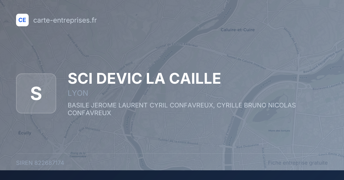SCI DEVIC LA CAILLE — 822687174 — fiche entreprise