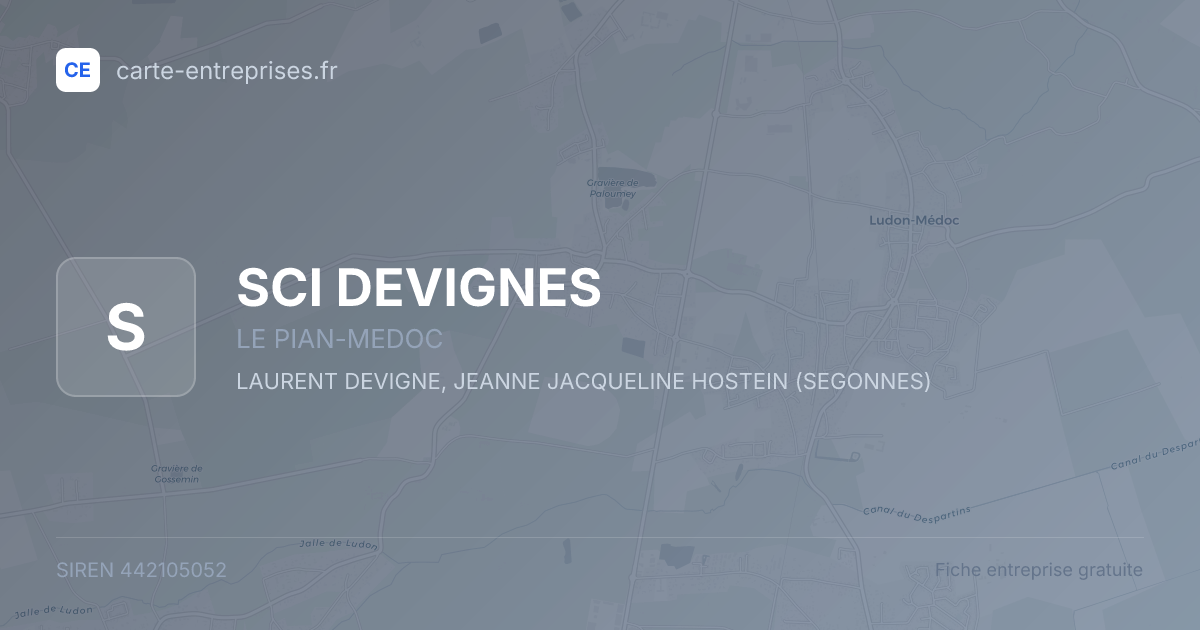 SCI DEVIGNES — 442105052 — fiche entreprise